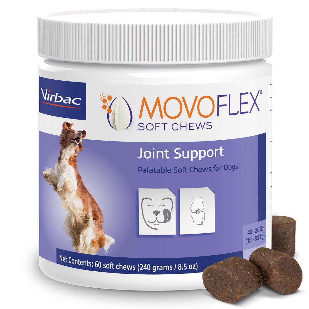 MOVOFLEX Gomitas suaves en empaque, apoyo diario para articulaciones caninas.