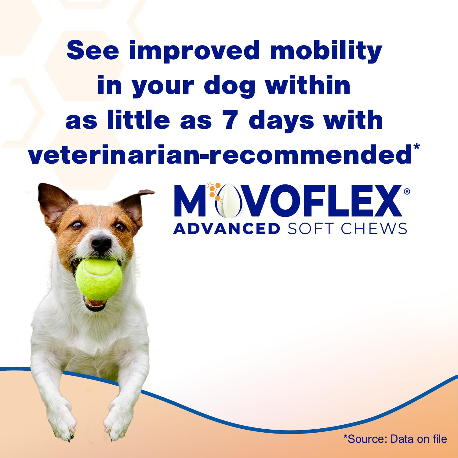 Movoflex golosinas sabor pollo para articulaciones, perro grande.