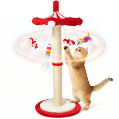 MOYMO Merry-Go-Round, rascador de 39 pulgadas para gatos grandes en interiores.