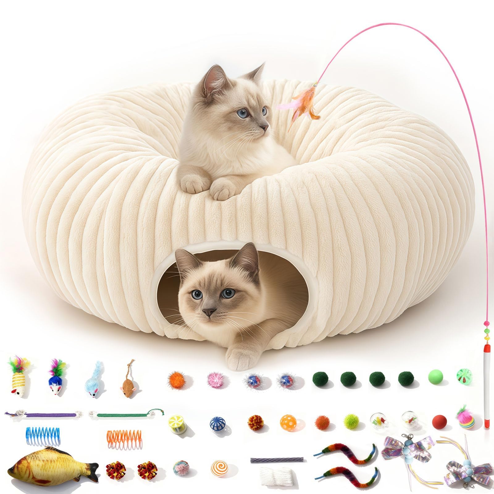 moymo tunel gato 40 juguetes: estimula juego activo y exploración diaria.