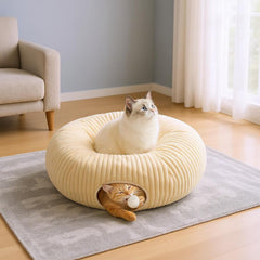 moymo tunel gato semi-circular: diseño práctico para espacio reducido.