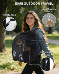 Moysoon mochila para gato con bolsillos laterales para objetos pequeños