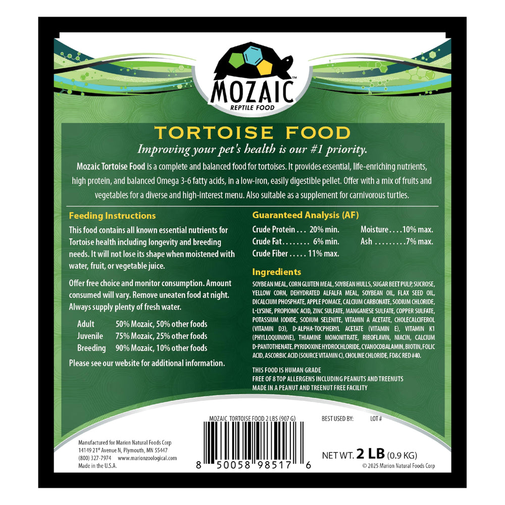 Bolsa Mozaic de 2 lb para dieta práctica de tortugas