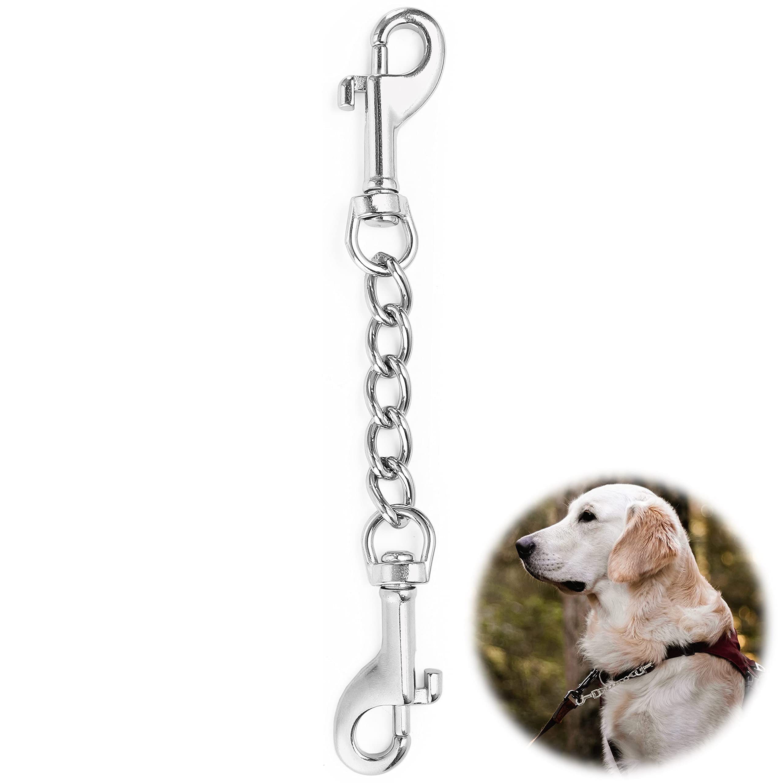 MOZETO clip de collar, doble-extremo, seguridad mejorada en paseos
