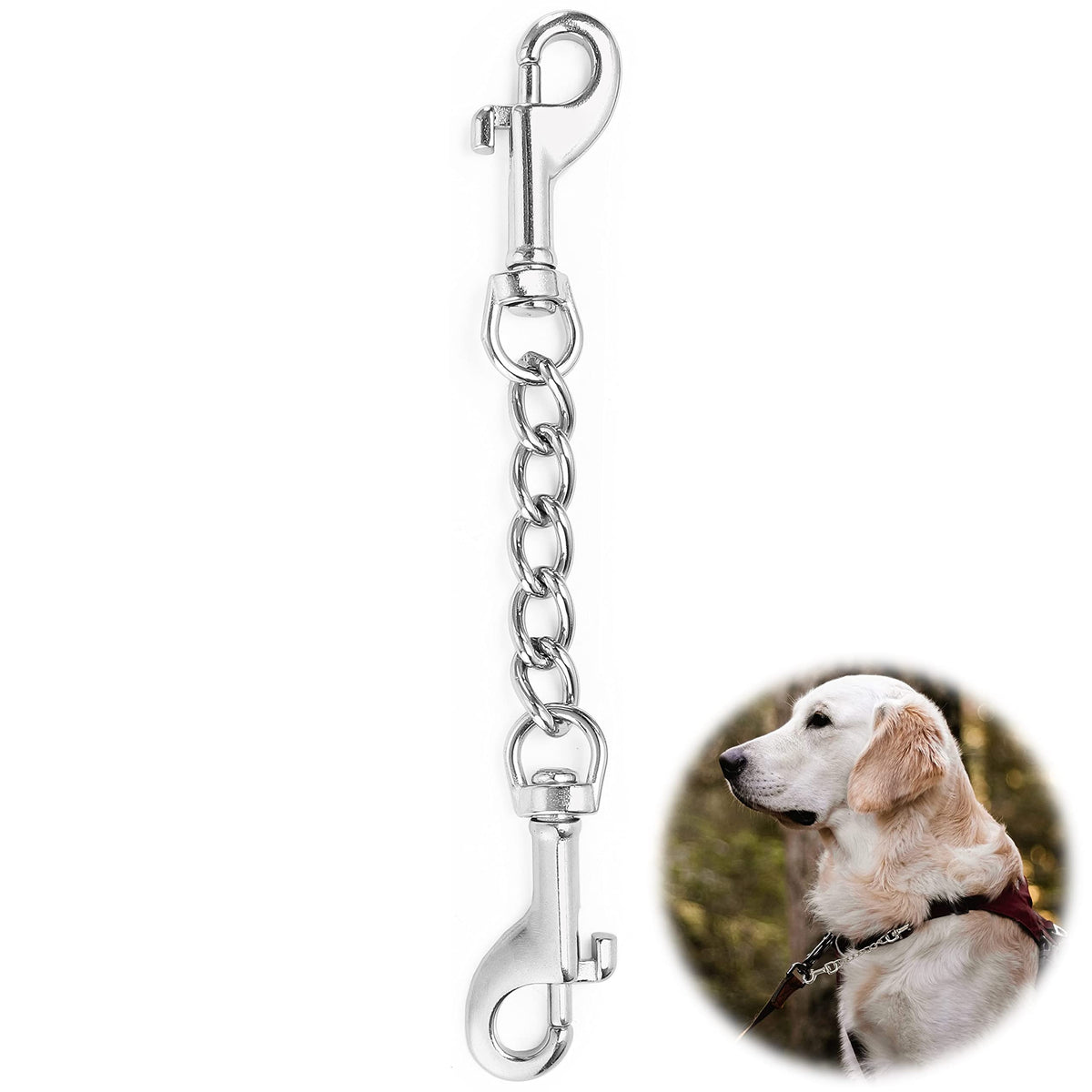 MOZETO clip de collar, doble-extremo, seguridad mejorada en paseos