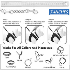 MOZETO clip de collar, compatibilidad universal, funciona con collares planos y de entrenamiento