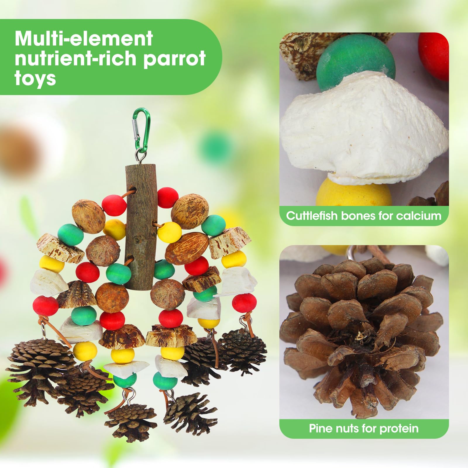 MQUPIN mango de madera, ofrece textura diferente para masticar.