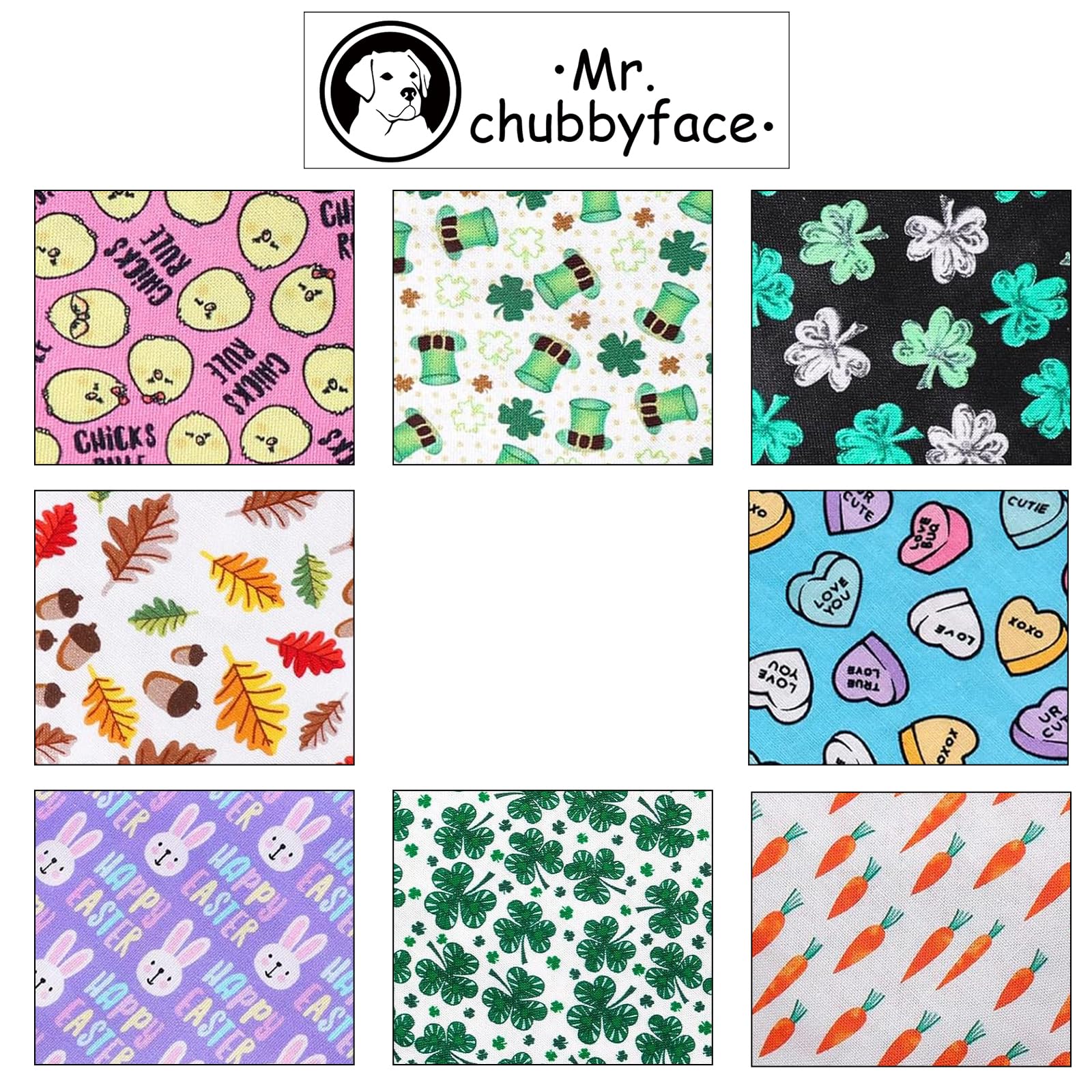 MR. CHUBBYFACE bandana lavable a máquina, fácil de limpiar.