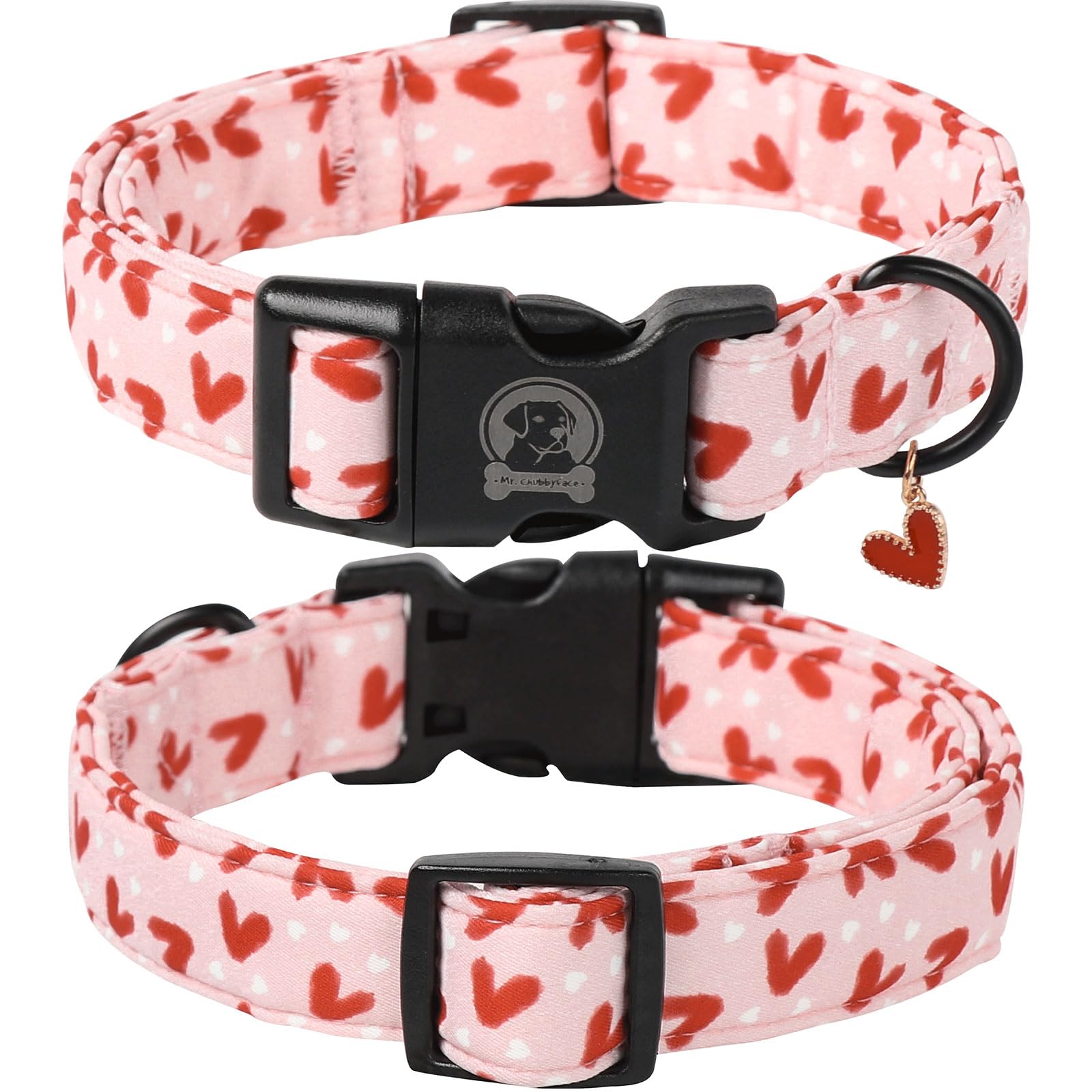 Mr.CHUBBYFACE collar hebilla resistente ajustable facilita un ajuste cómodo