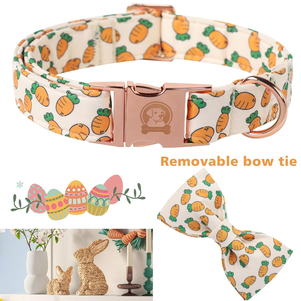 Collar MR.CHUBBYFACE con diseño de zanahoria, para paseos festivos.