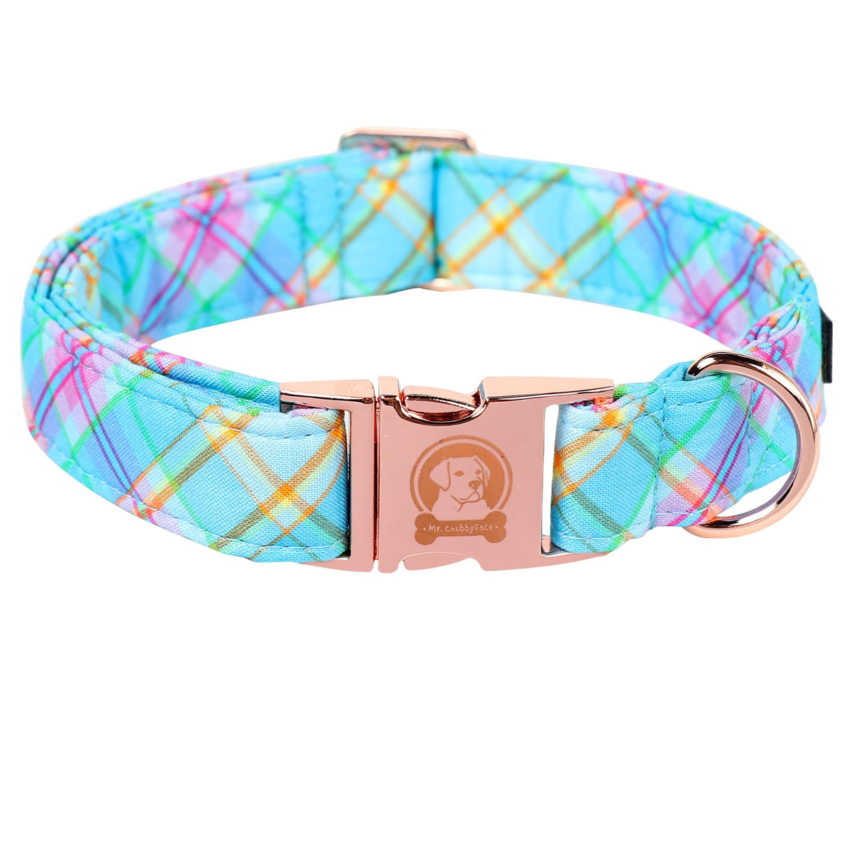 MR.CHUBBYFACE collar perro algodón primavera-verano, cómodo y ligero para paseos diarios.
