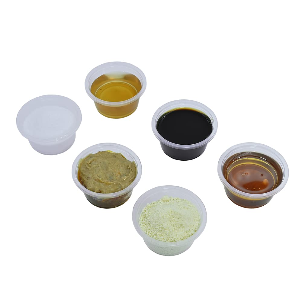 Tazones MRTIOO para reptiles transparentes, 1oz, permiten ver la comida fácilmente.