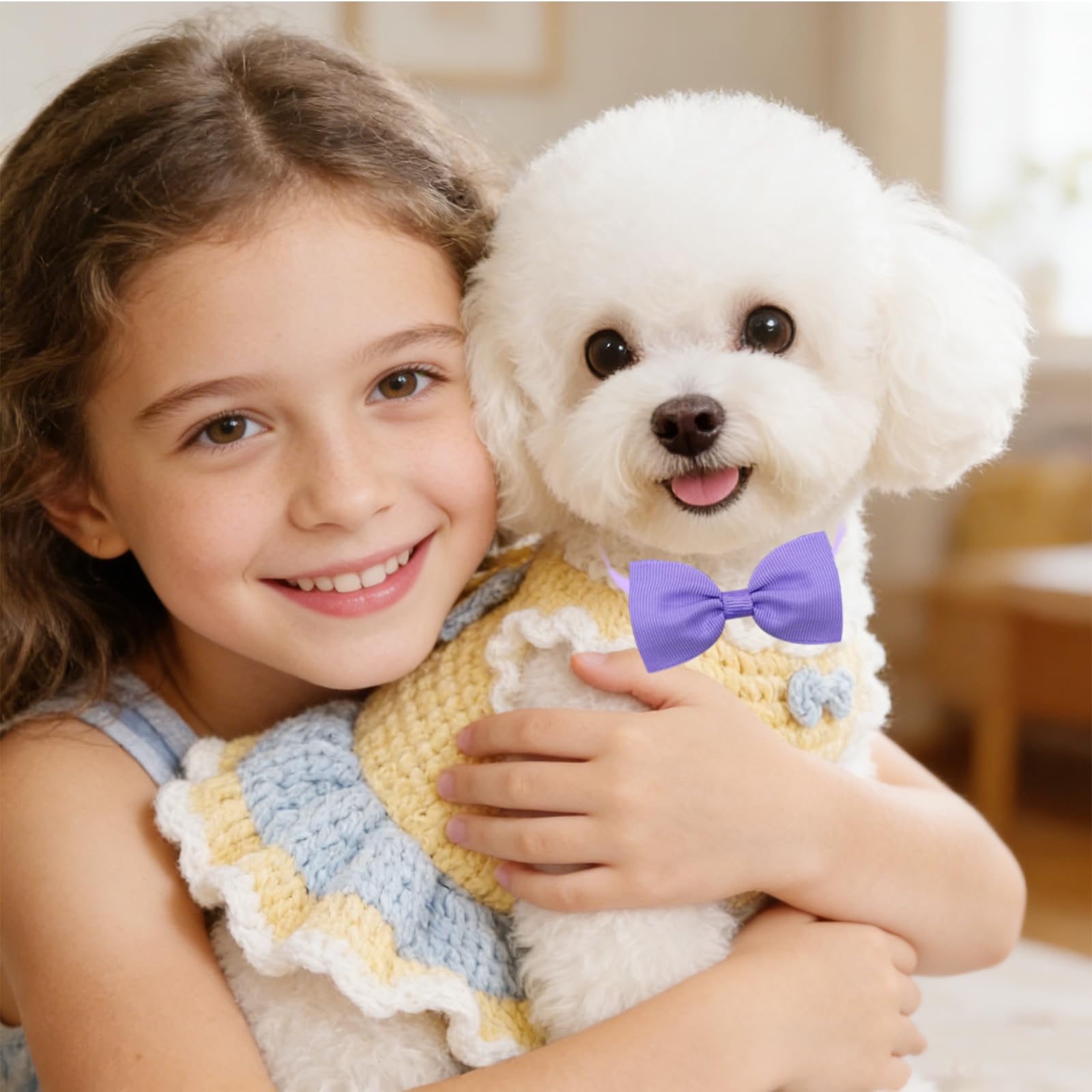 Lazo para gato de Mruq Pet color sólido, ideal para looks de diario.