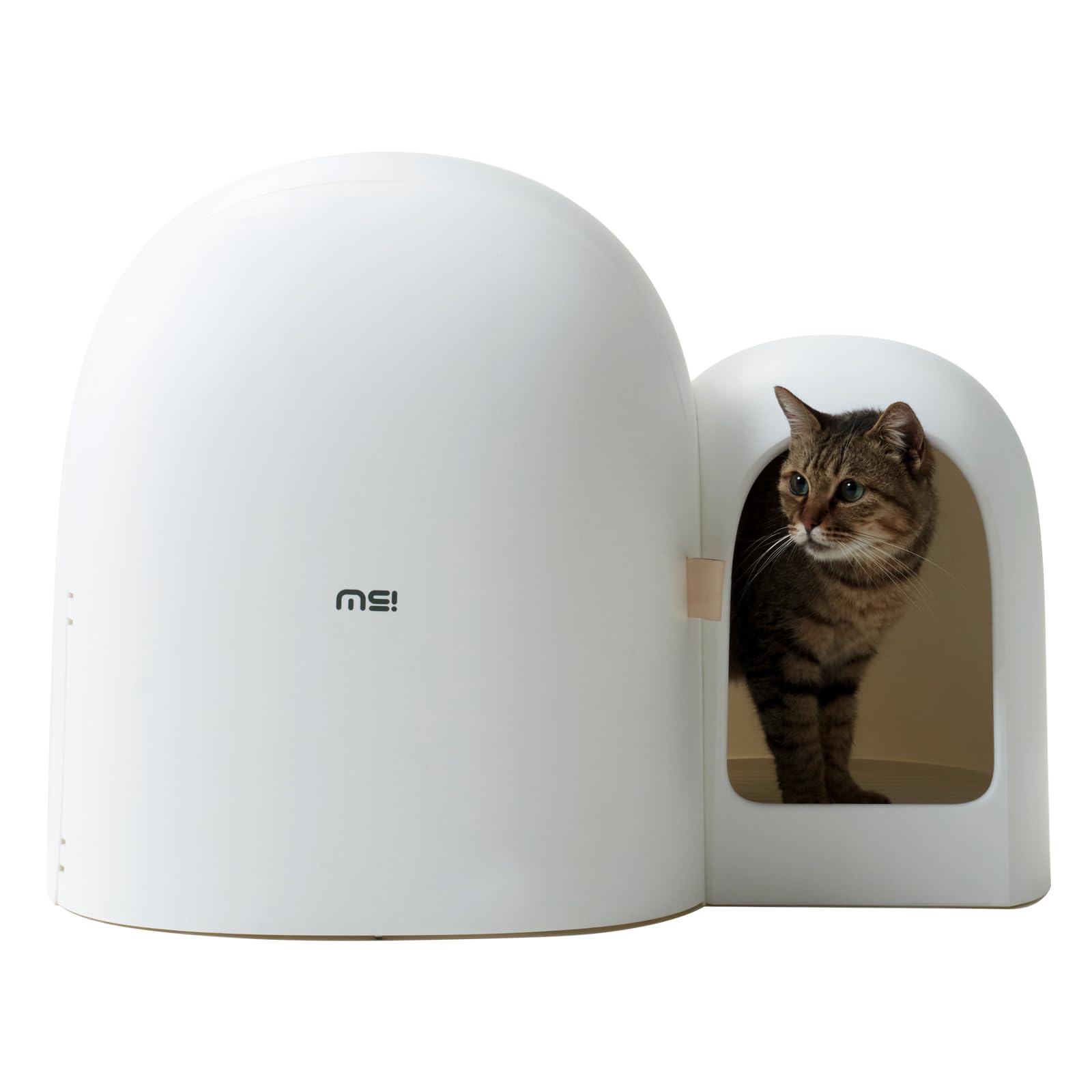 MS!MAKE SURE caja de arena con tapa, gran espacio para gatos y control de olores