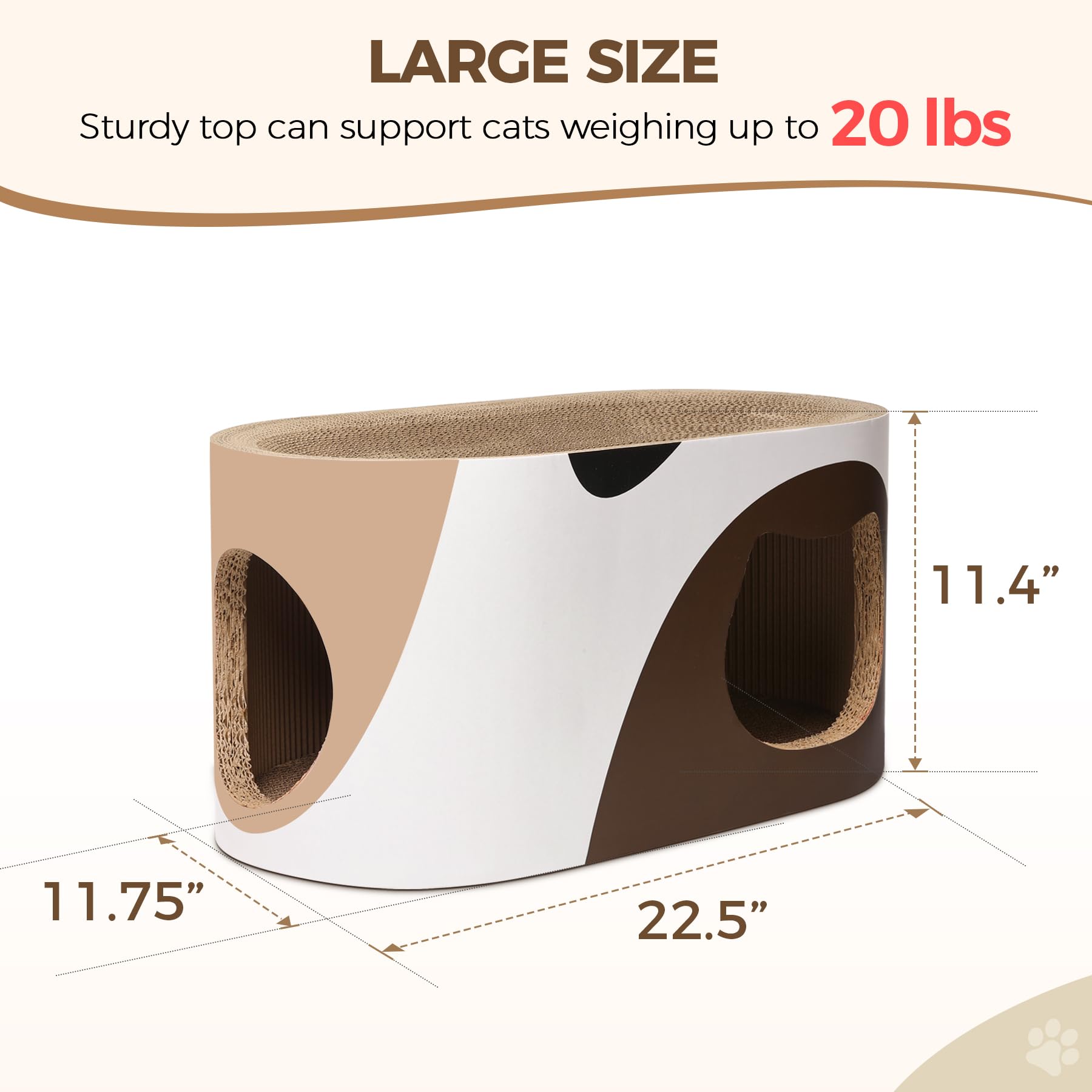 MSBC Big Cat Scratcher Lounge protege muebles al canalizar el rascado.