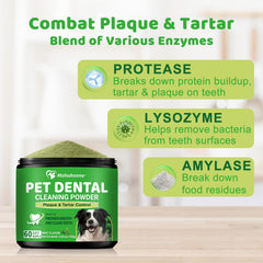 Mshuheene mezcla herbal con probióticos para limpieza dental canina