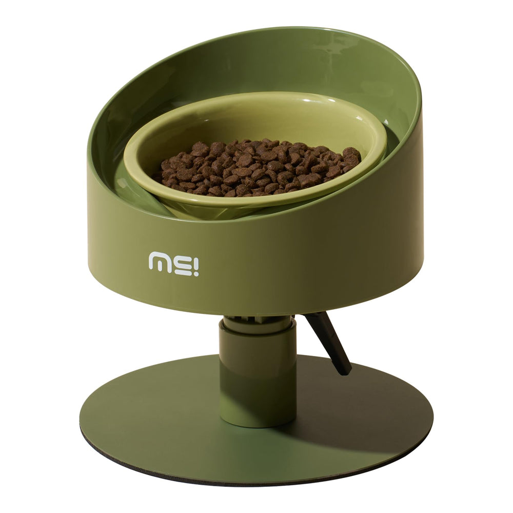 MS!MAKE SURE comedero elevado para gatos en cerámica con base antideslizante.