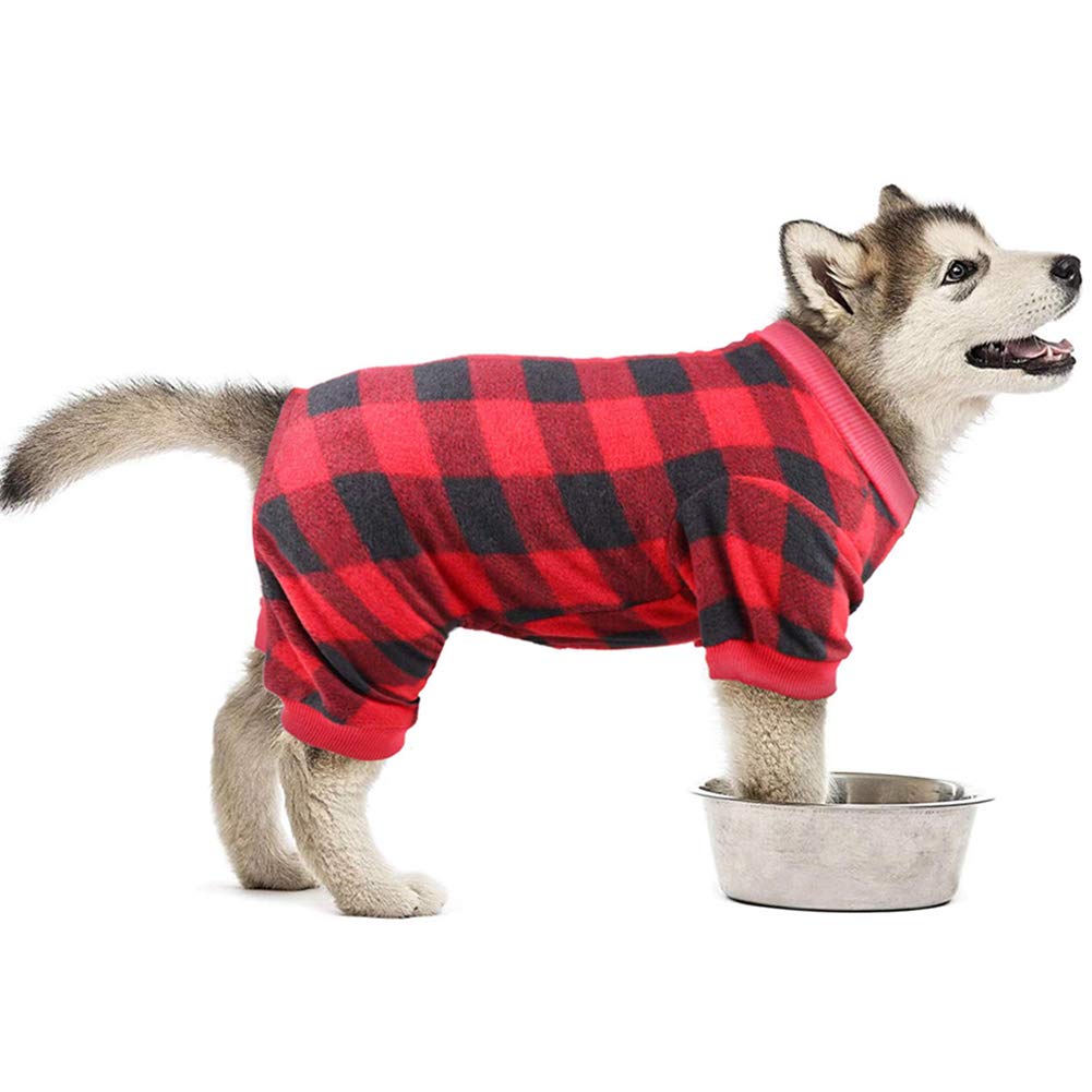 Pijama Mtliepte para perros, cuadros navideños, ideal para fotos en familia.