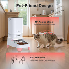 MUBBI alimentador automático para gatos elevado con base antideslizante estable.