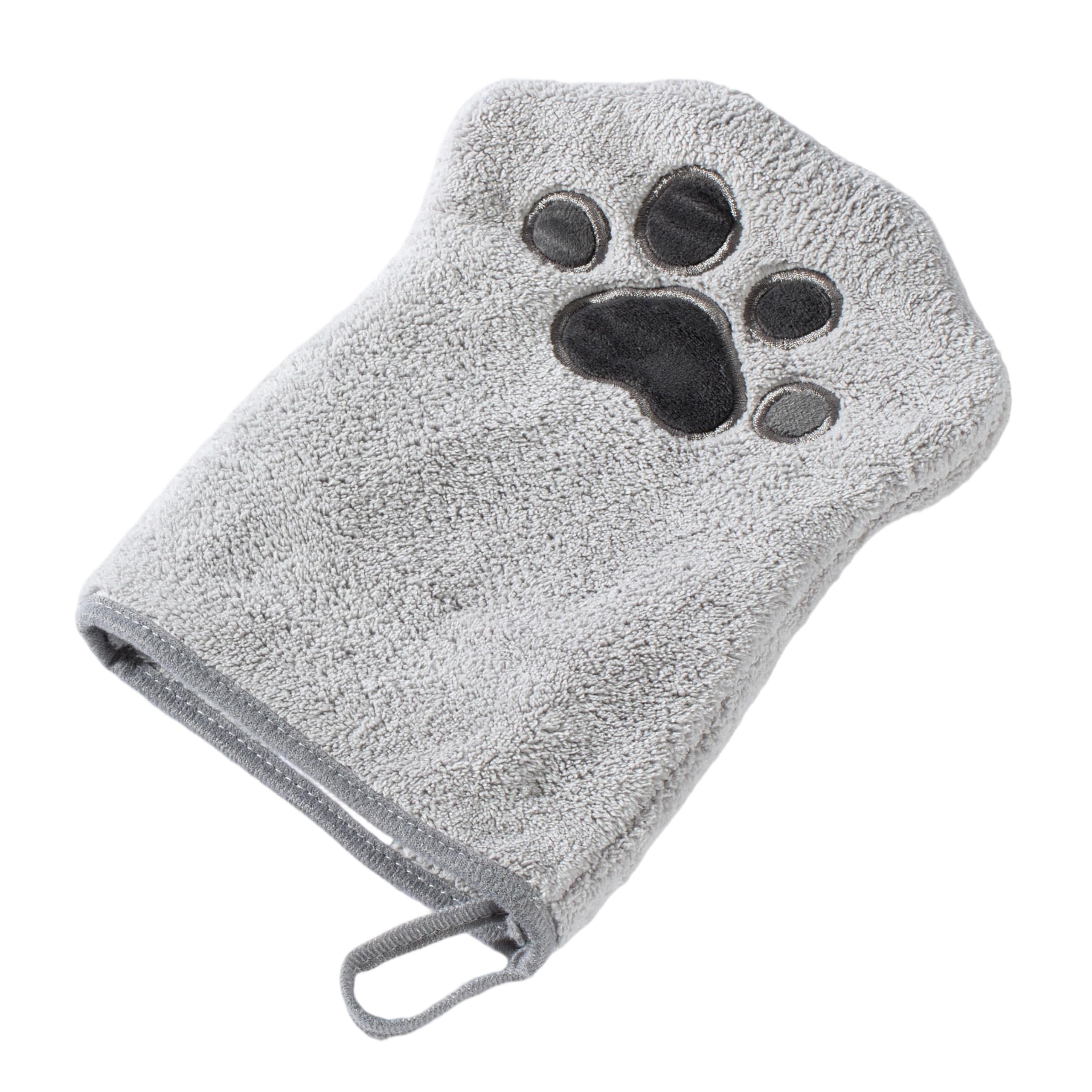 Muddi Mitt: guante microfibra para patas, limpieza suave y control preciso.