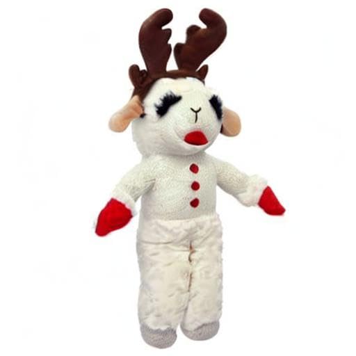 Multipet corderito navideño con chirrido, ideal para juegos