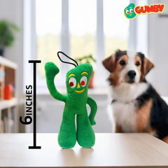 Gumby con sonajero incorporado, Multipet, para estimular interacción durante el juego.