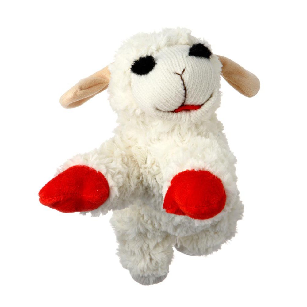 Multipet cordero de peluche: juguete para perros para juego y descanso