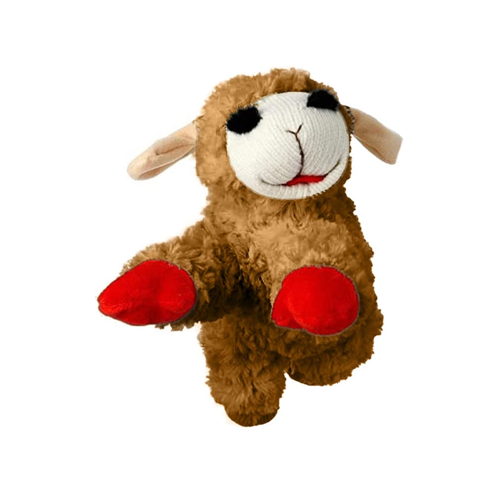 Multipet Lamb Chop 6in textura peluche: tacto suave ideal para juego y abrazo