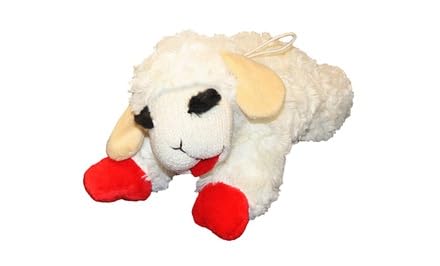Multipet Lamb Chop para lanzar y traer, juego activo.