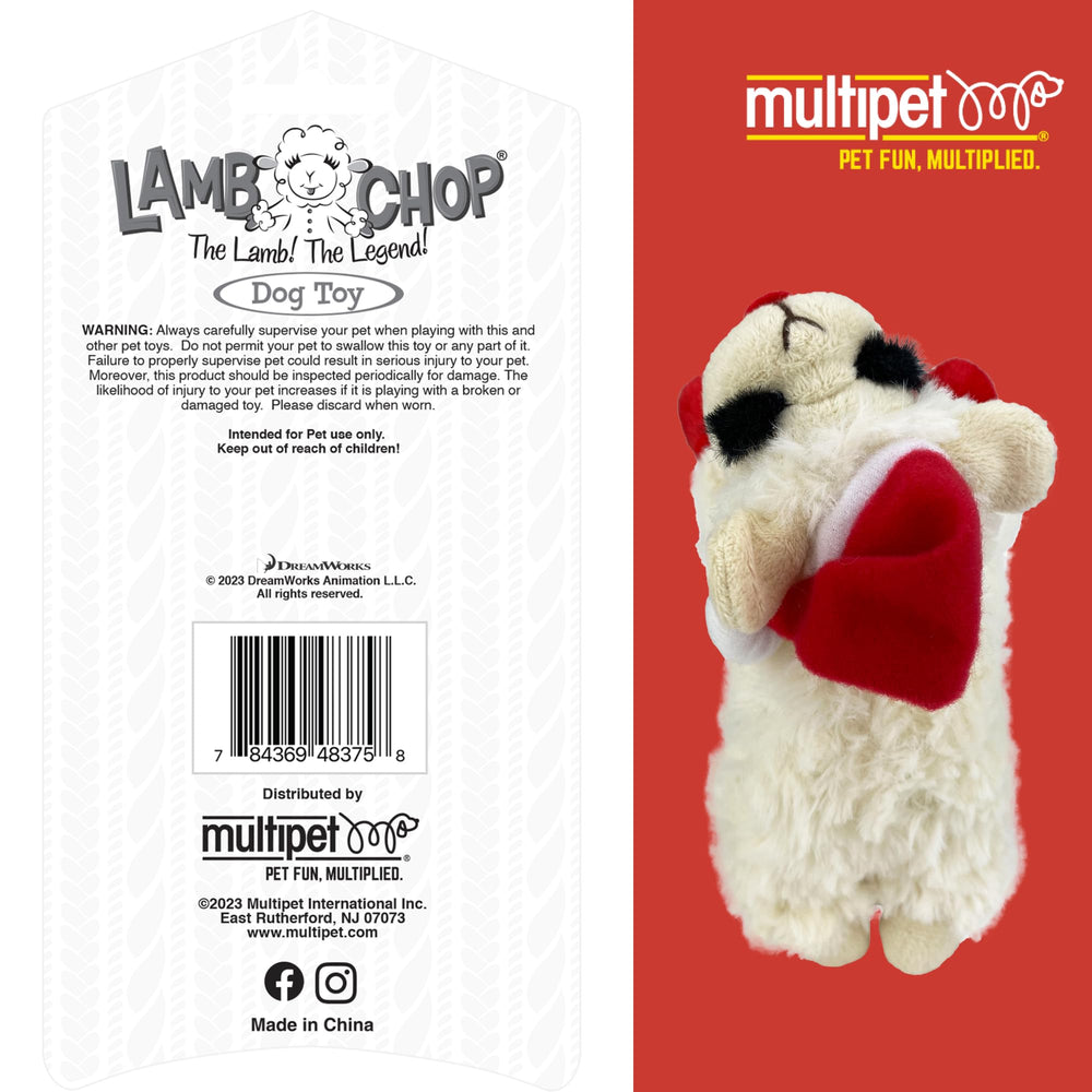 Multipet Lamb Chop de 6 pulgadas, perfecto para cachorros y perros pequeños.