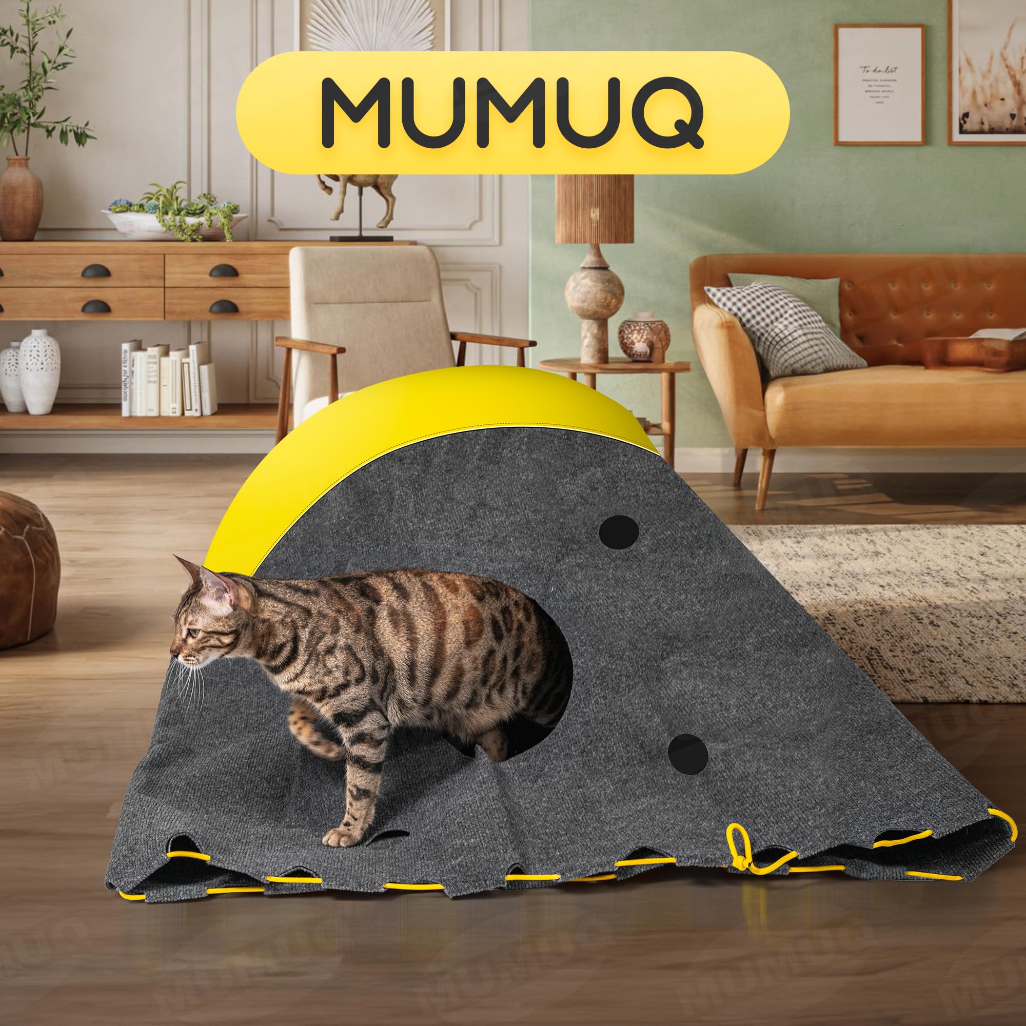 MUMUQ casa-interactiva-gato refugio seguro para exploración diaria