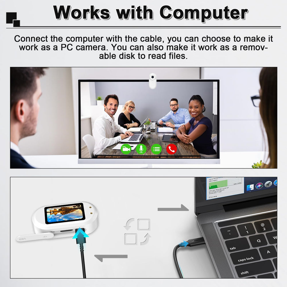 Musoumars cámara PC con cable: funciona como webcam para videollamadas.