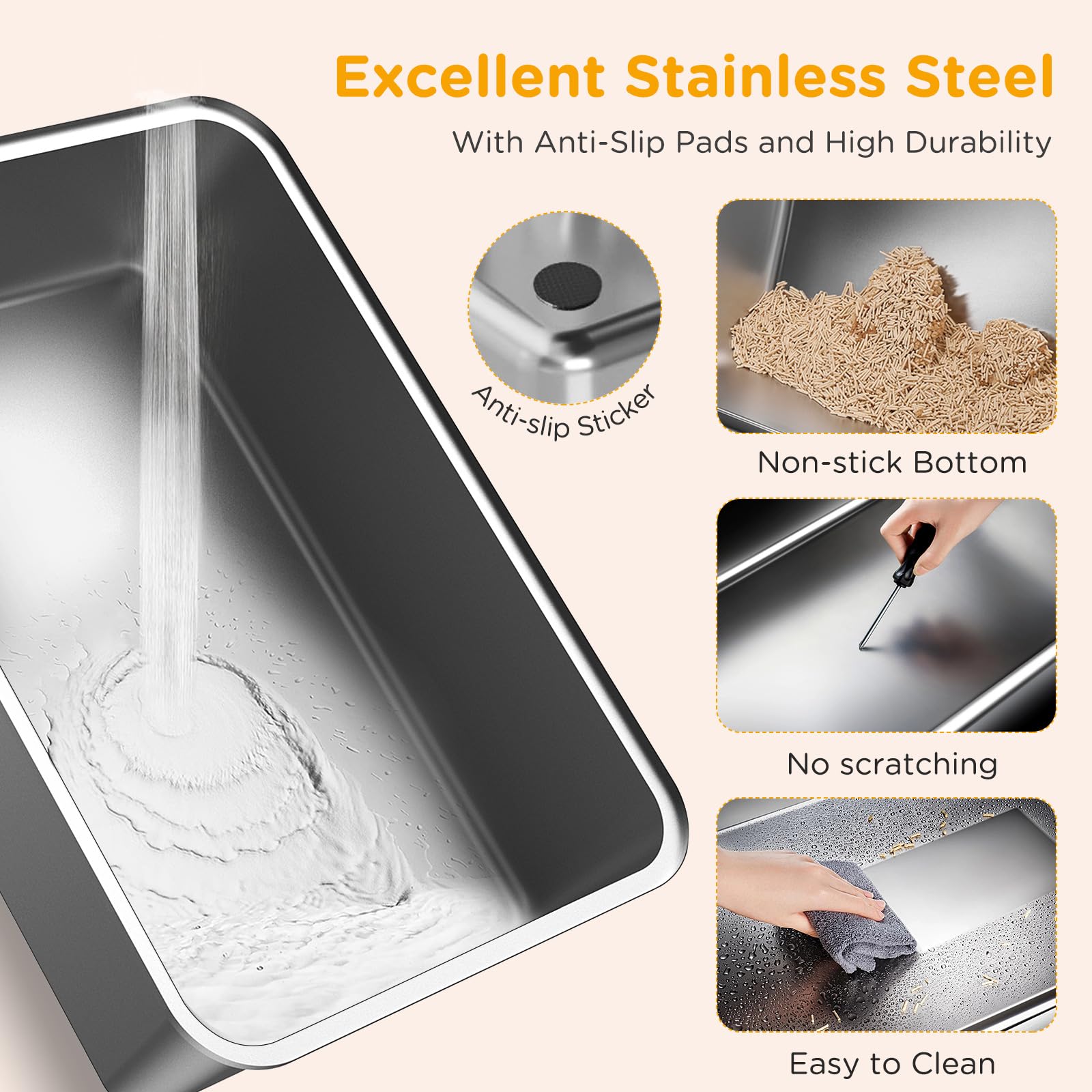 Mutrelenx pedal elevado facilita la entrada y salida para gatos pequeños o mayores.
