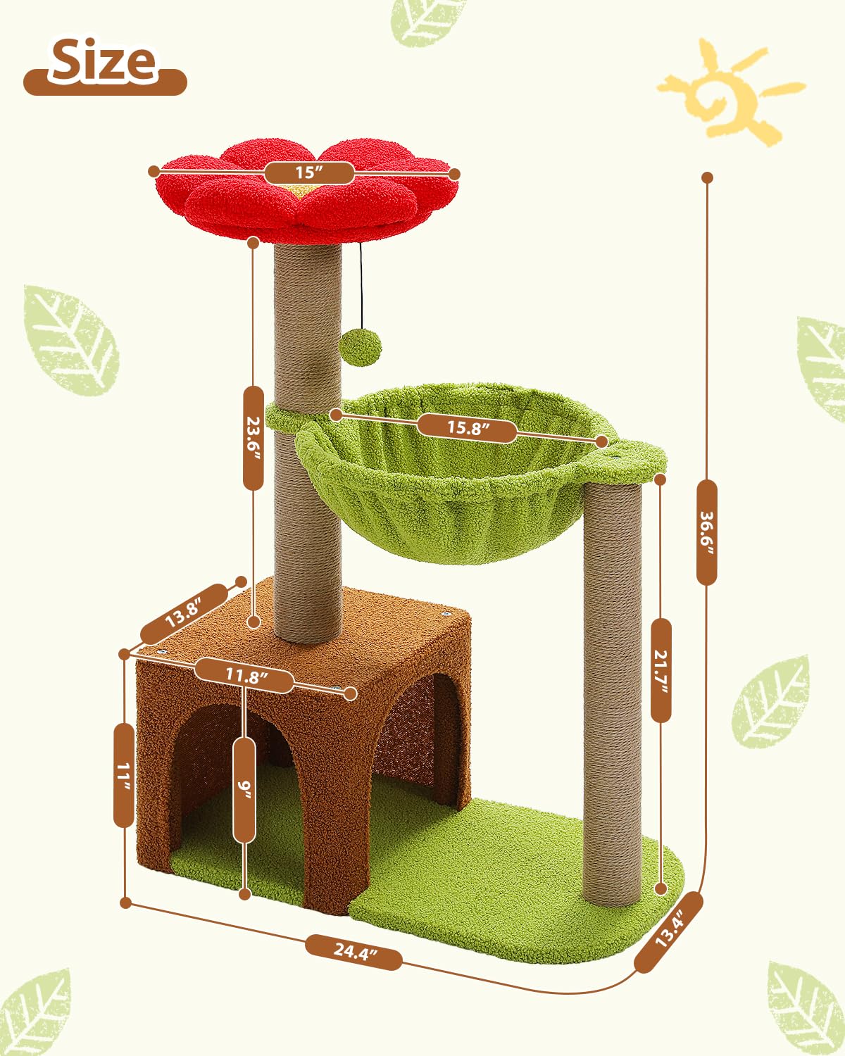 MUTTROS Flower Cat Tree: montaje sencillo para ver feliz a tu gato.