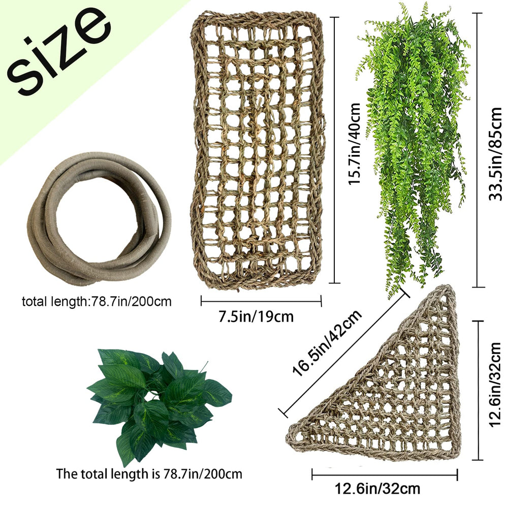 MUYG hamaca triangular para reptiles, ideal para trepar y explorar.