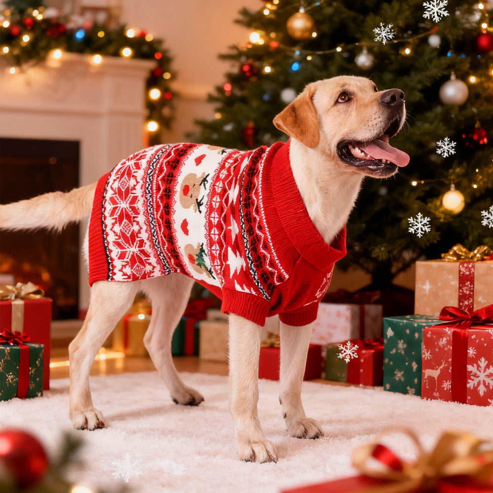 MuYaoPet estampado navideno, patron festivo para fotos familiares.