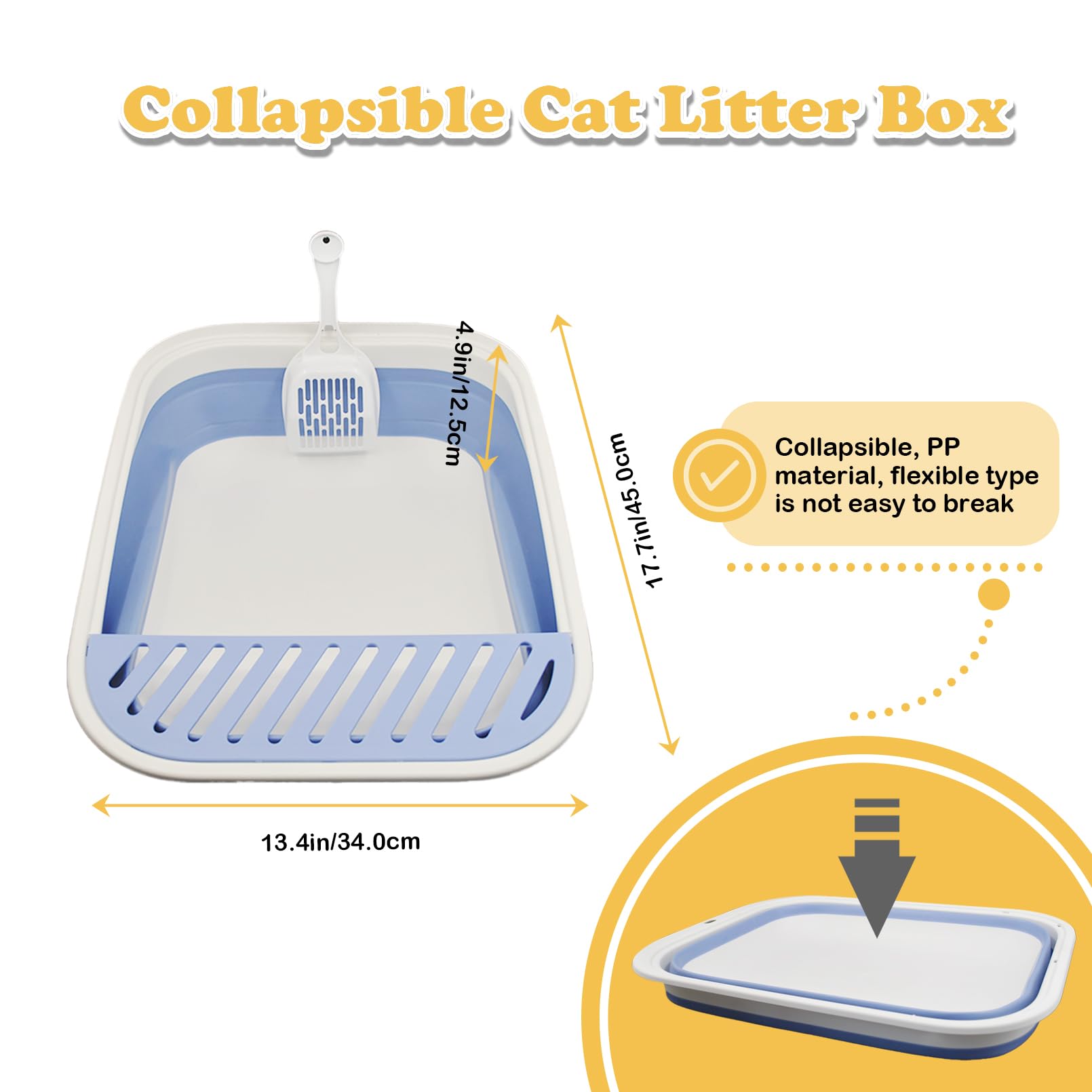 MUYG bandeja de gatos con materiales duraderos PP y silicona, confiable para largas sesiones