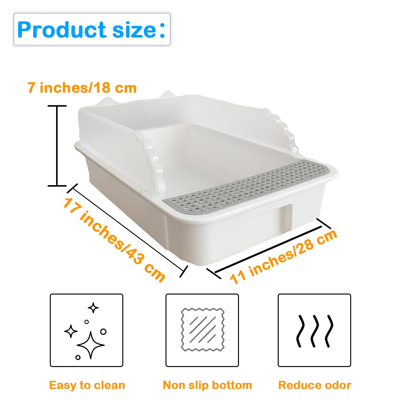 MUYG caja de arena anti salpicaduras, ideal para gatos pequeños.
