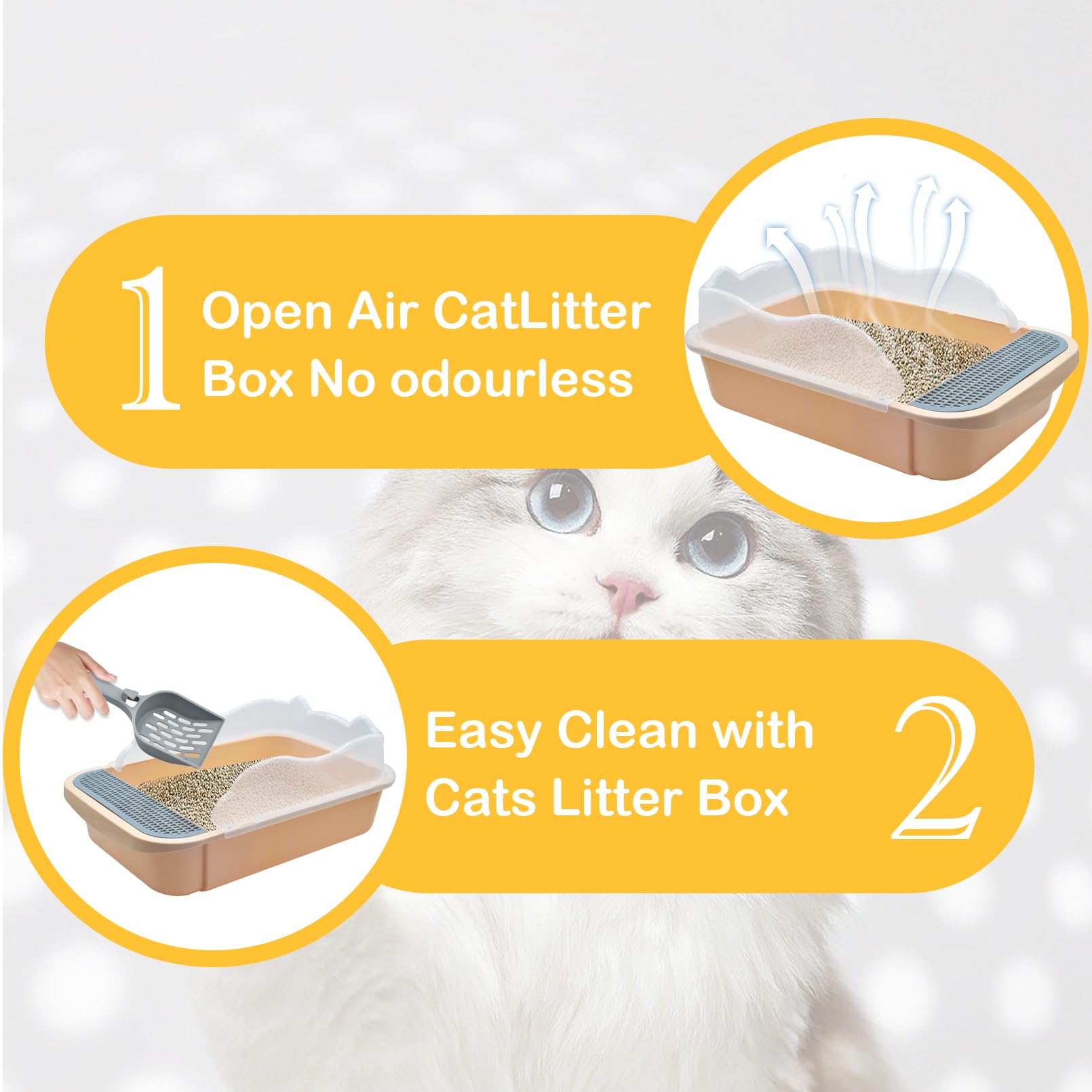 MUYG caja para gatos fácil de limpiar y vaciar tras cada uso.