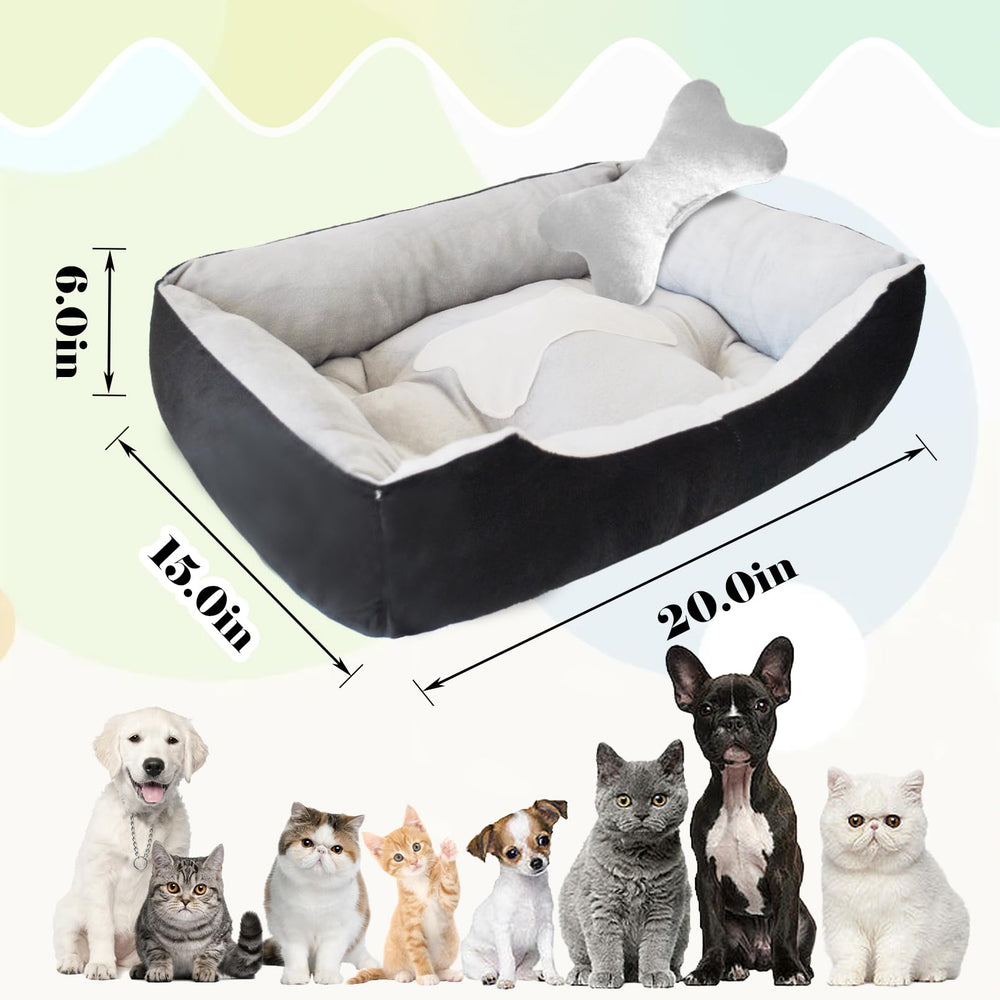 MUYG cama para gato interior rectangular para refugio cálido