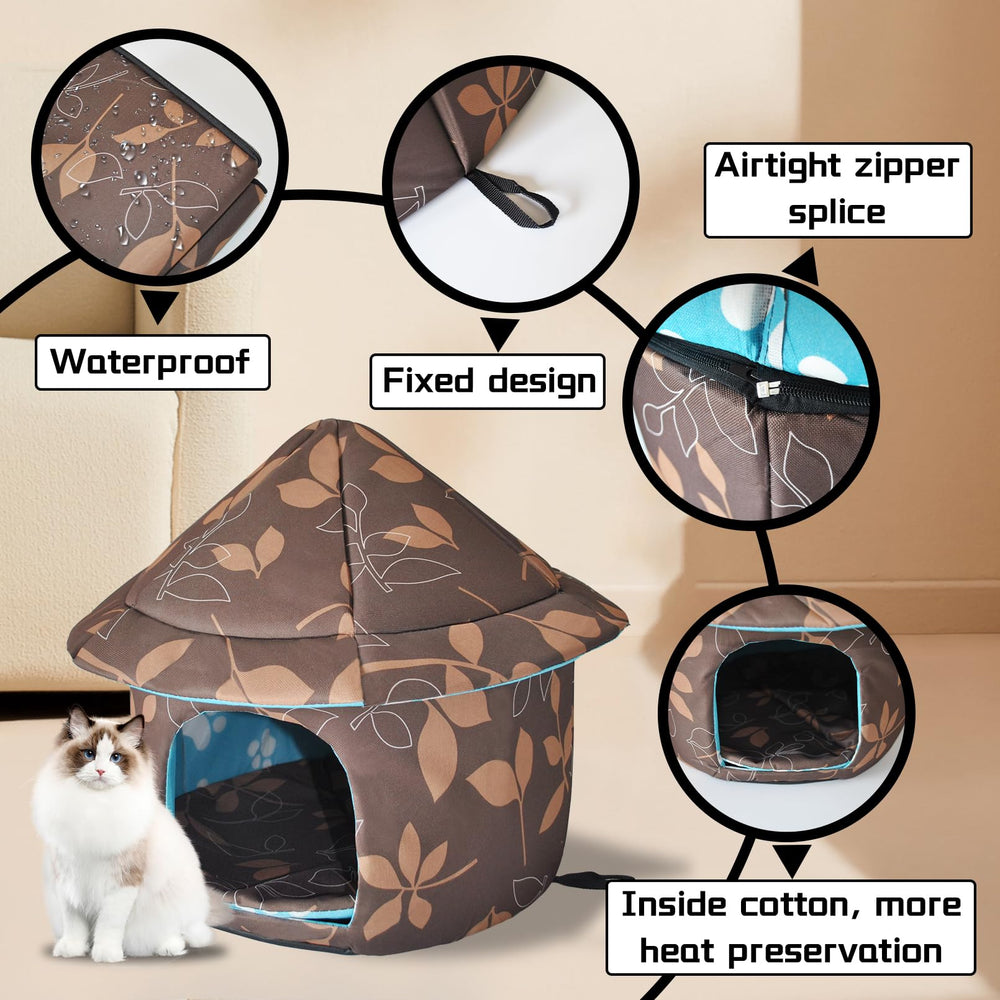 Montaje MUYG fácil con cremallera para refugio de gatos en minutos