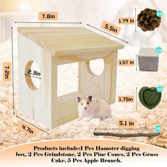 MUYG hamster sand bath container with clear design enables easy observation during play