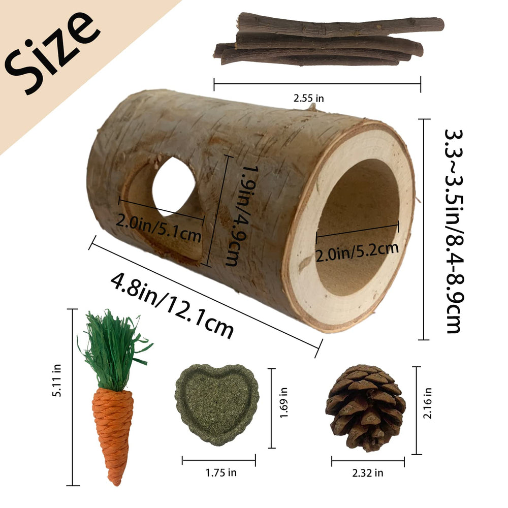 MUYG tunel de madera estimula exploración y juego activo en roedores pequeños.
