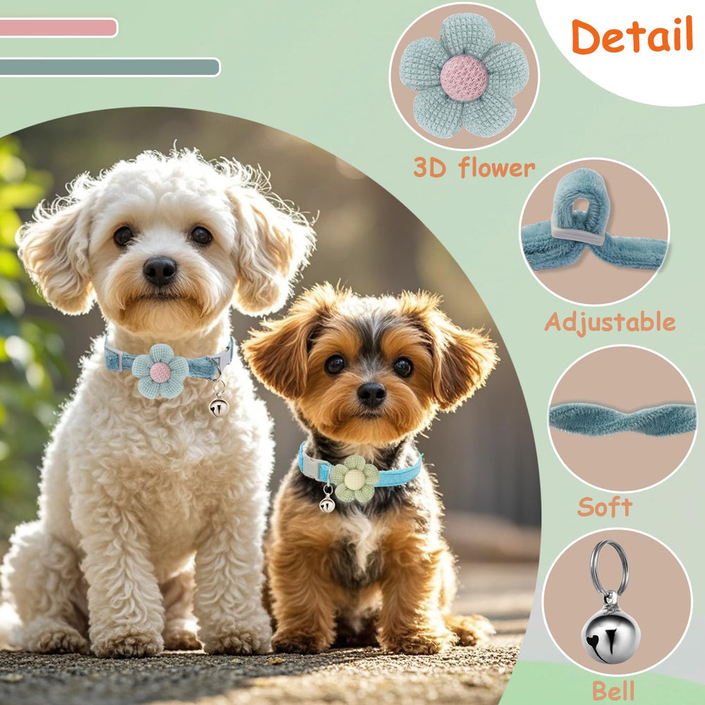 MUZIEBA collar pequeño ajustable, cómodo y seguro para crecer con tu cachorro