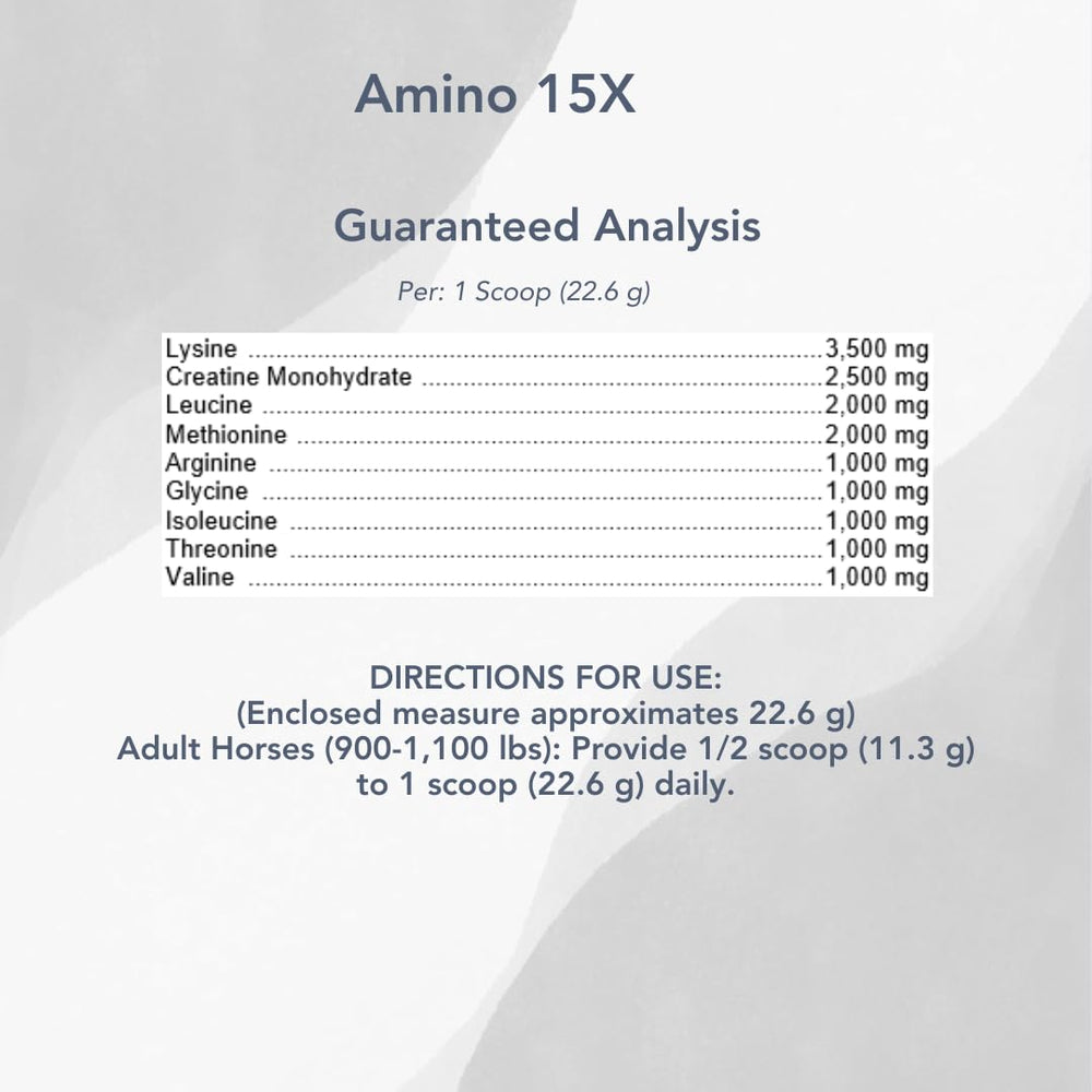 Porción diaria de MVP Amino 15X, guía visual de dosis.