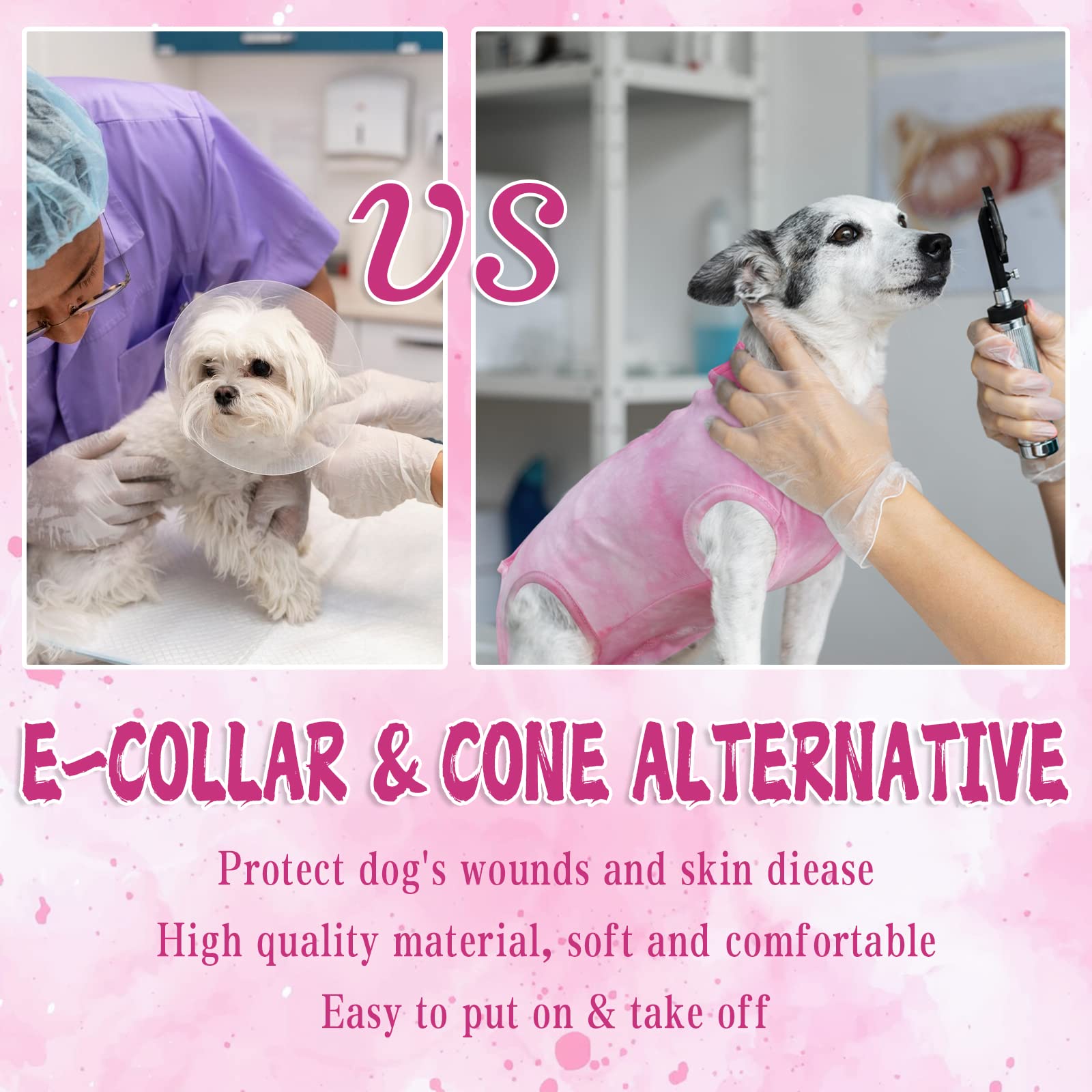 MXICNC tejido elastico transpirable del traje de recuperación para perro
