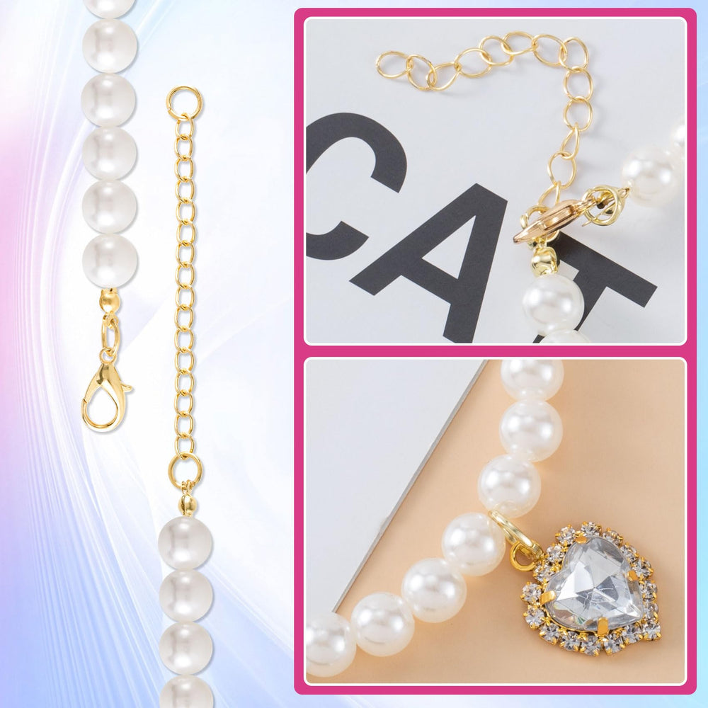 Mxxipp collar de perlas para fiestas y uso diario.