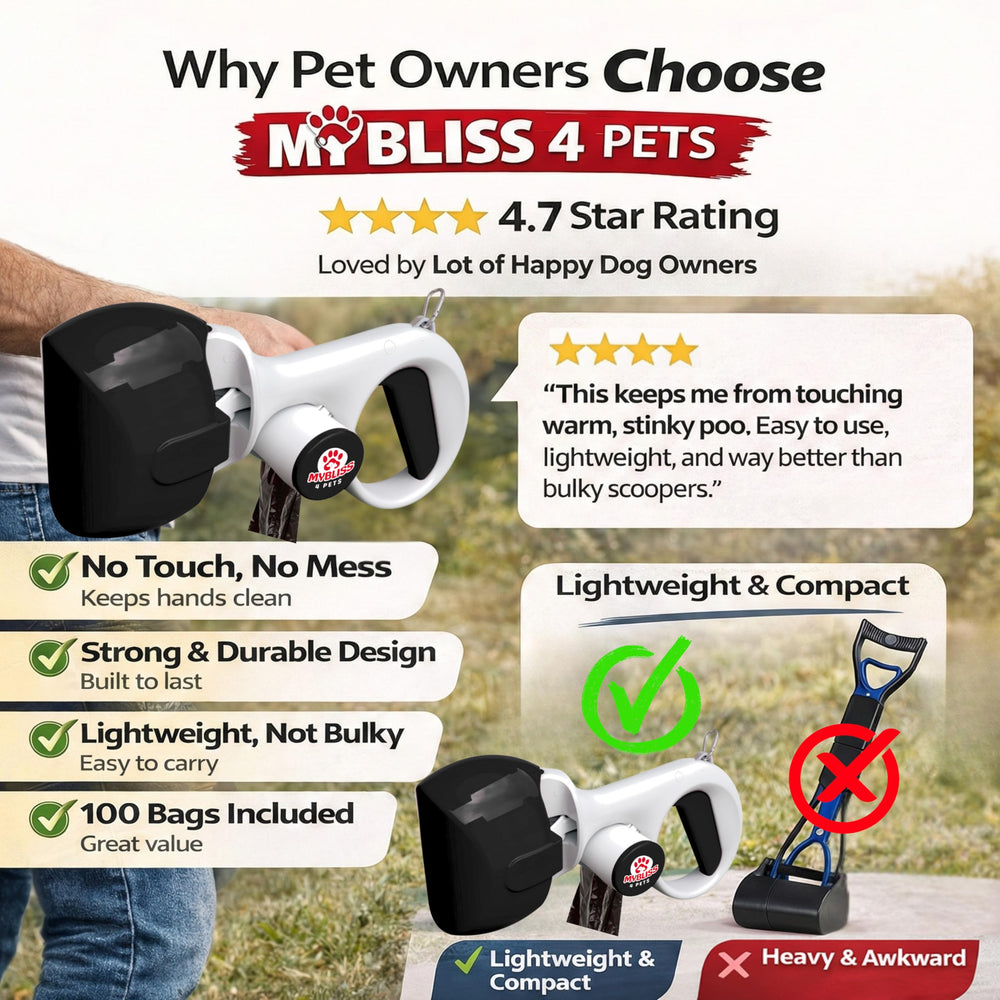 My Bliss 4 Pets bolsas resistentes: protección anti-derrame para un manejo más limpio.
