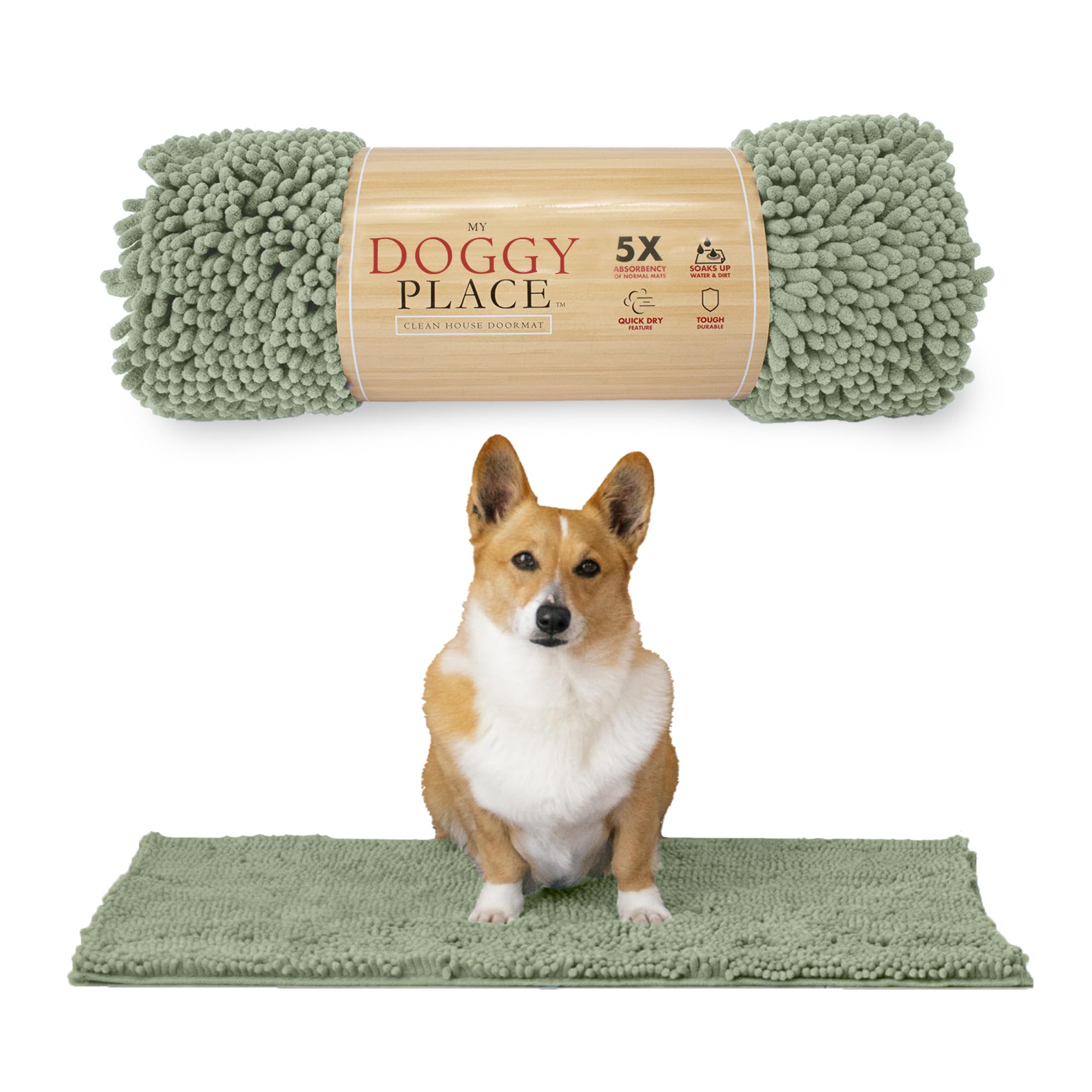 Alfombra de entrada My Doggy Place absorbe agua y barro para suelos limpios.