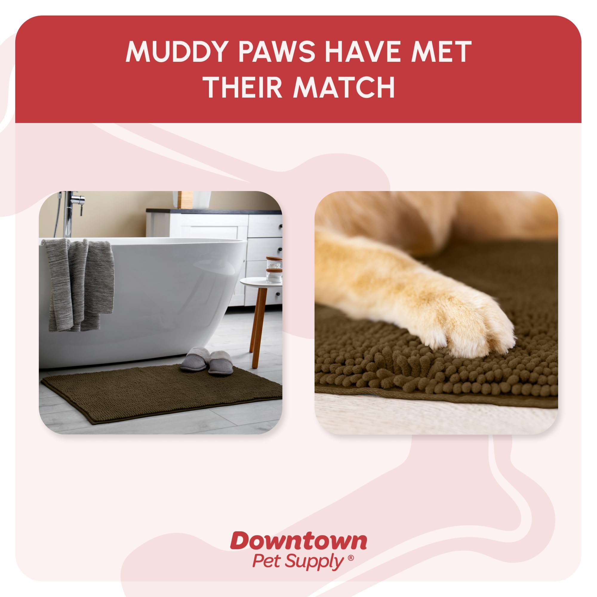 My Doggy Place Mud Mat a prueba de mordidas con costuras dobles para uso duradero